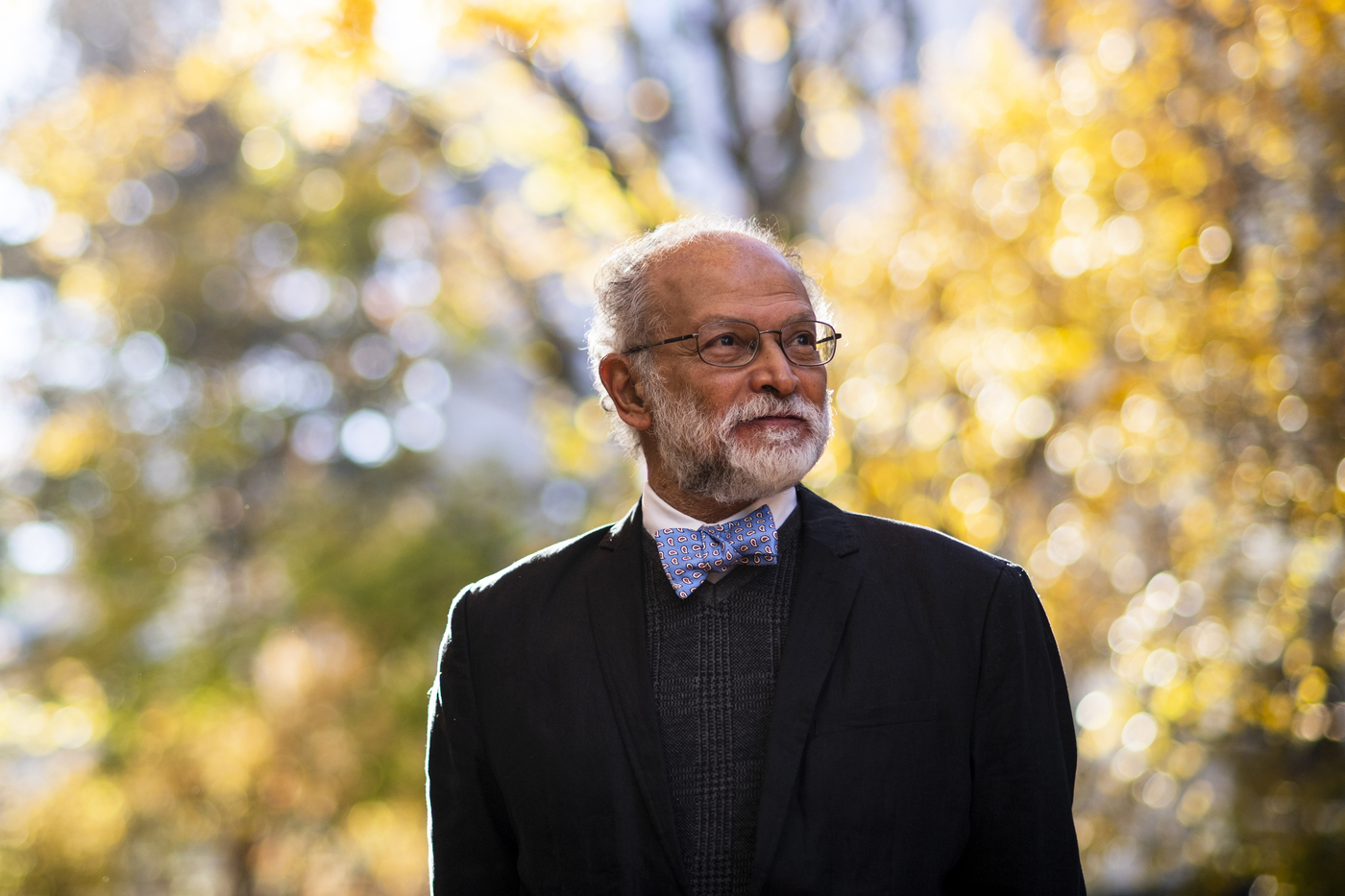Northeastern Professor of International Business and Strategy Ravi Sarathy poses for a portrait.