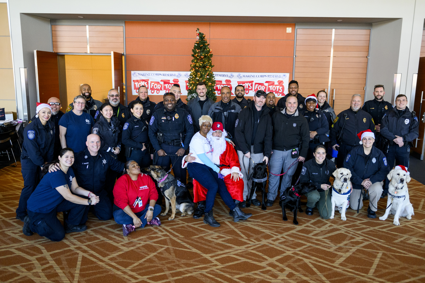 group of police officers posing for a photo
