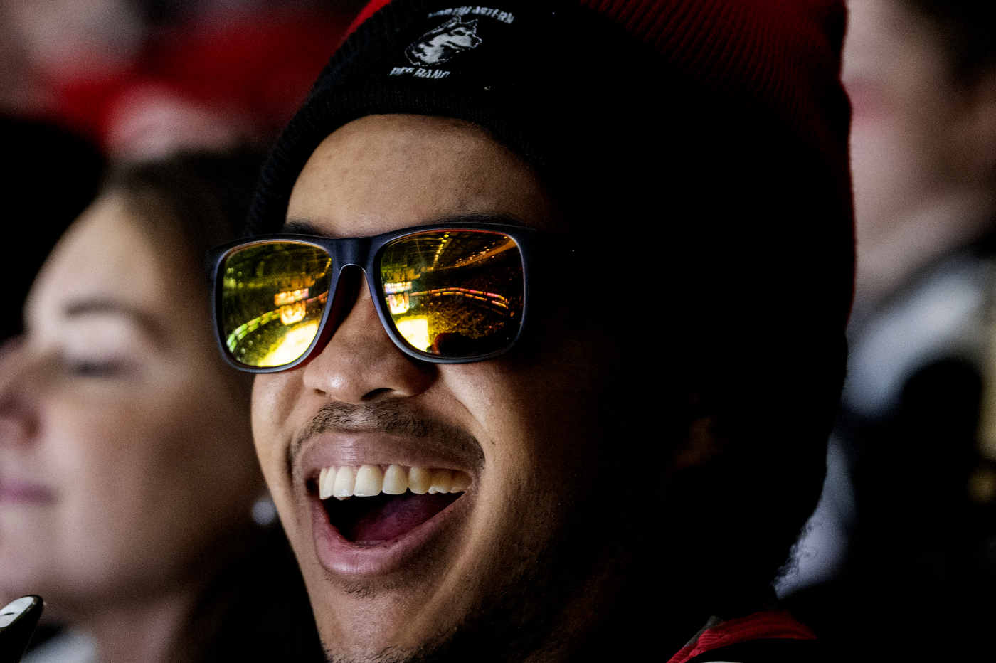 northeastern fans at td garden for the beanpot
