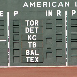 Dotted lines of morse code on the scoreboard