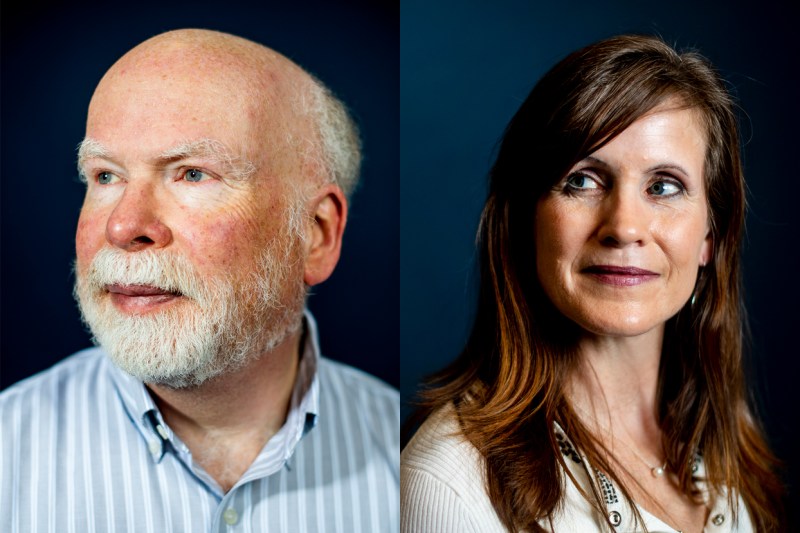 Headshot of Bob Triest (left) and Alicia Modestino (right).