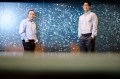 Udi Hoitash and Jaehan Ahn posing for a portrait.