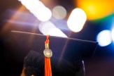 A graduate's cap on graduation day.