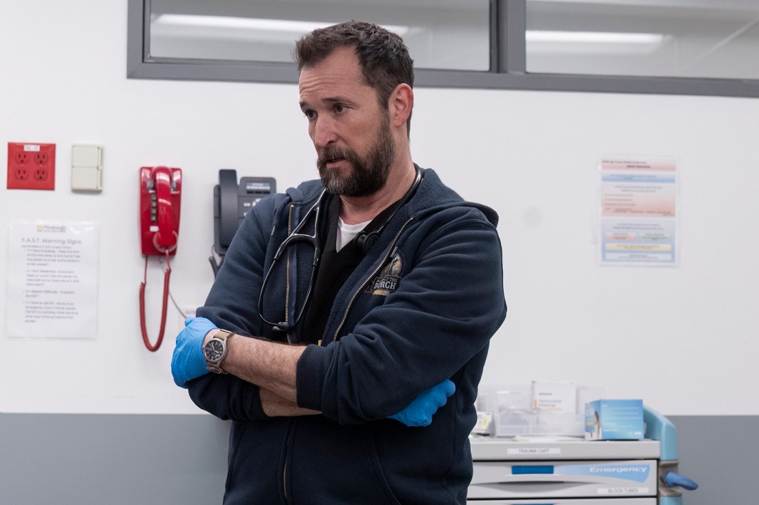 Screen capture of a medical professional from the show "The Pitt."