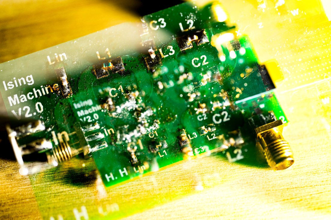 A small, green intelligent sensor.