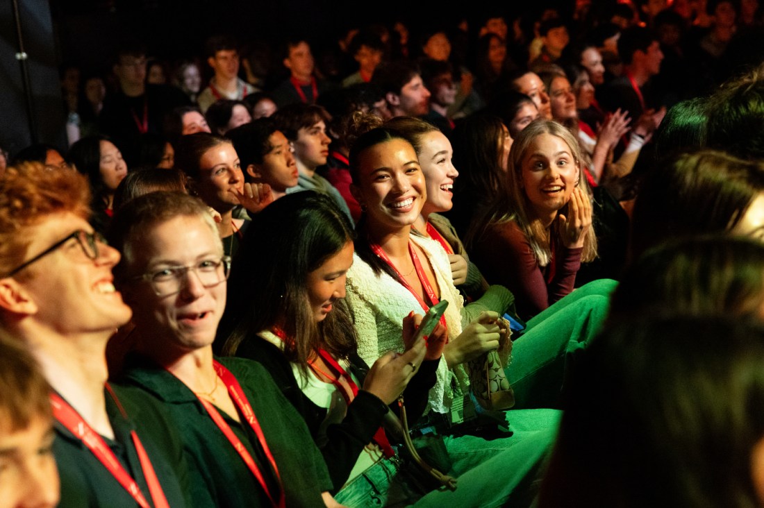 A shot of students during the Northeastern London Convocation.